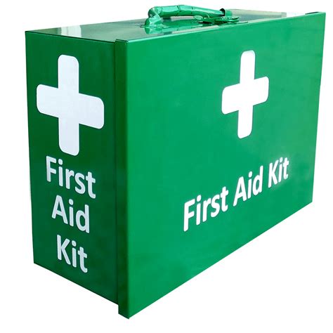 first aid metal box|large empty first aid box.